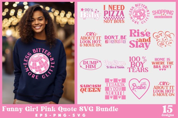 Funny Girl Pink Quote SVG Bundle: A Designer’s Review