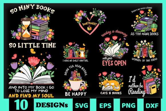 Review: Book Floral Quote SVG Bundle 10 Designs