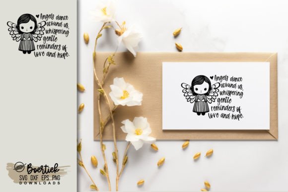 Reviewing the Angel with Uplifting Quote SVG